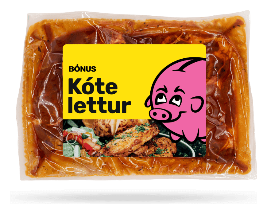 Grillkjöt fyrir Bónus í sérprentaðri filmu